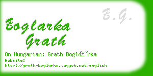 boglarka grath business card
